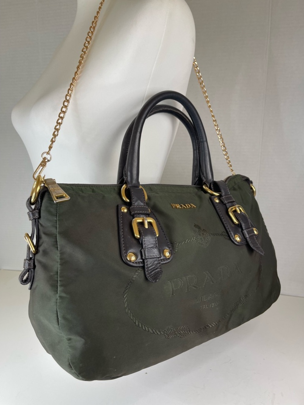 Prada nylon jacquard logo handbag - Picture 16 of 16